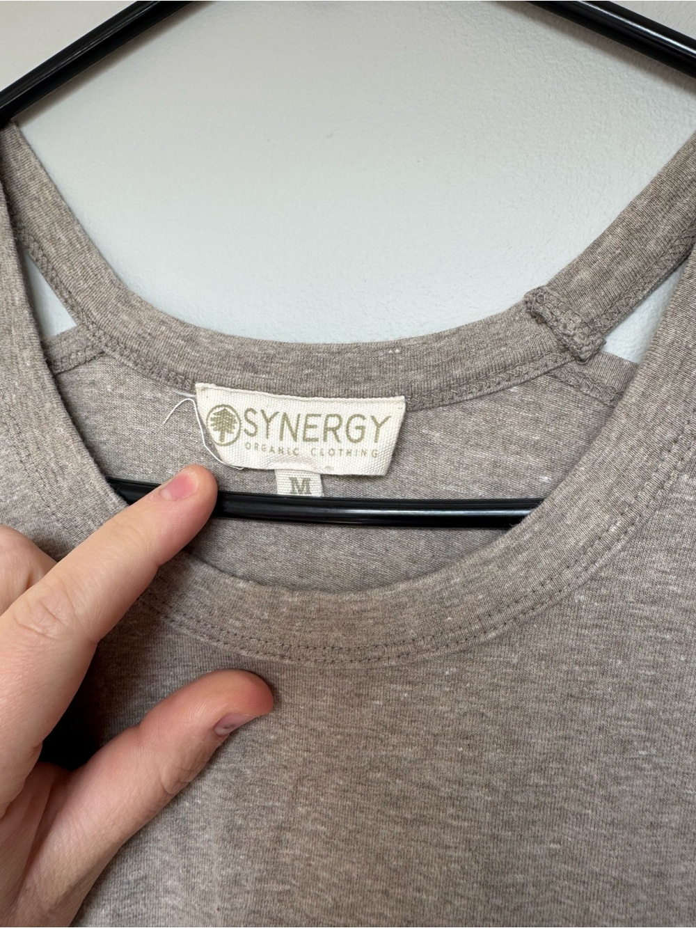 Synergy Organic Clothing Heather Taupe Scoop Neck dress